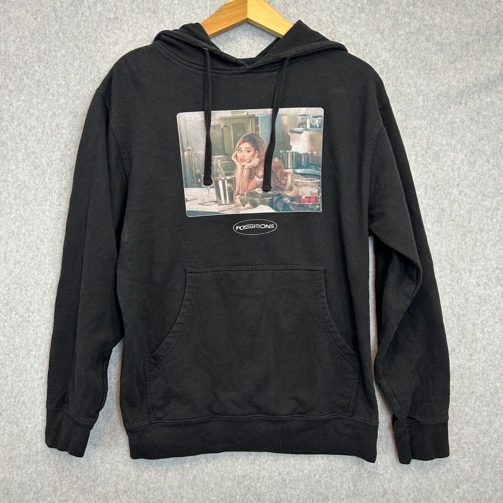 Ariana Grande Positions Hoodie Black Graphic Print Merch Concert Unisex Small